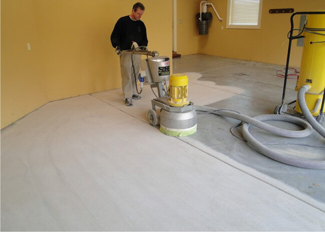 How to remove coatings with a concrete grinder